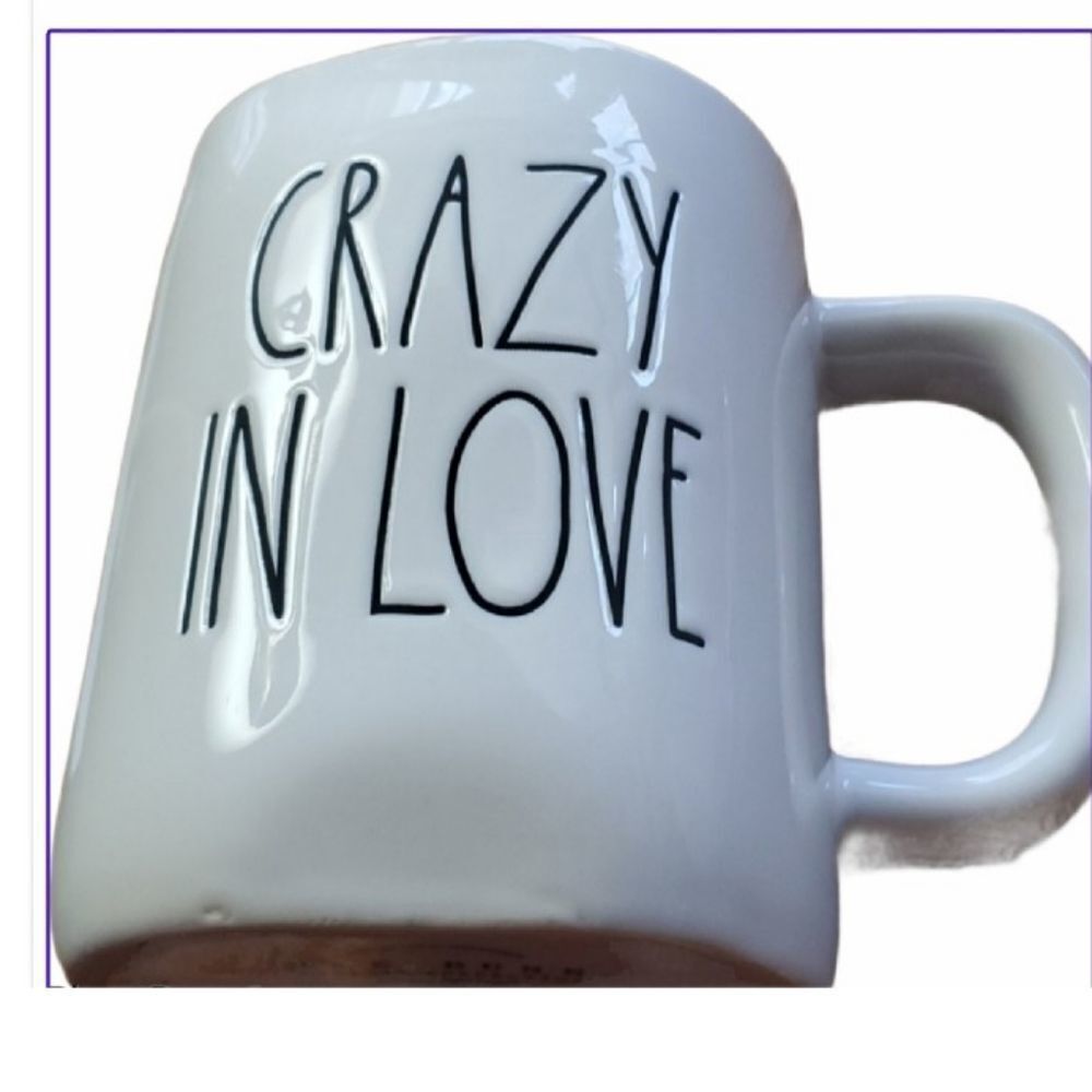 Rae Dunn CRAZY IN LOVE  Mug 16 oz NEW